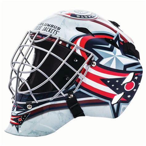 replica blue jackets goalie mask|fiberglass hockey mask.